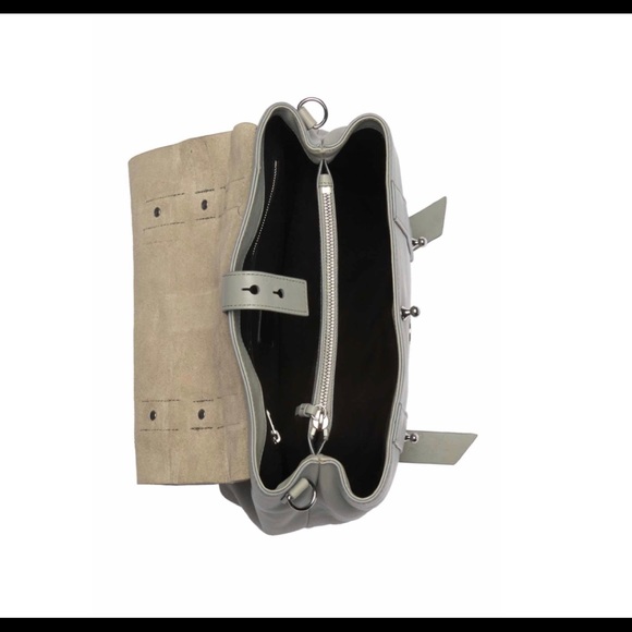 NEW AllSaints Sid Leather Backpack - Blue Grey - Picture 3 of 5